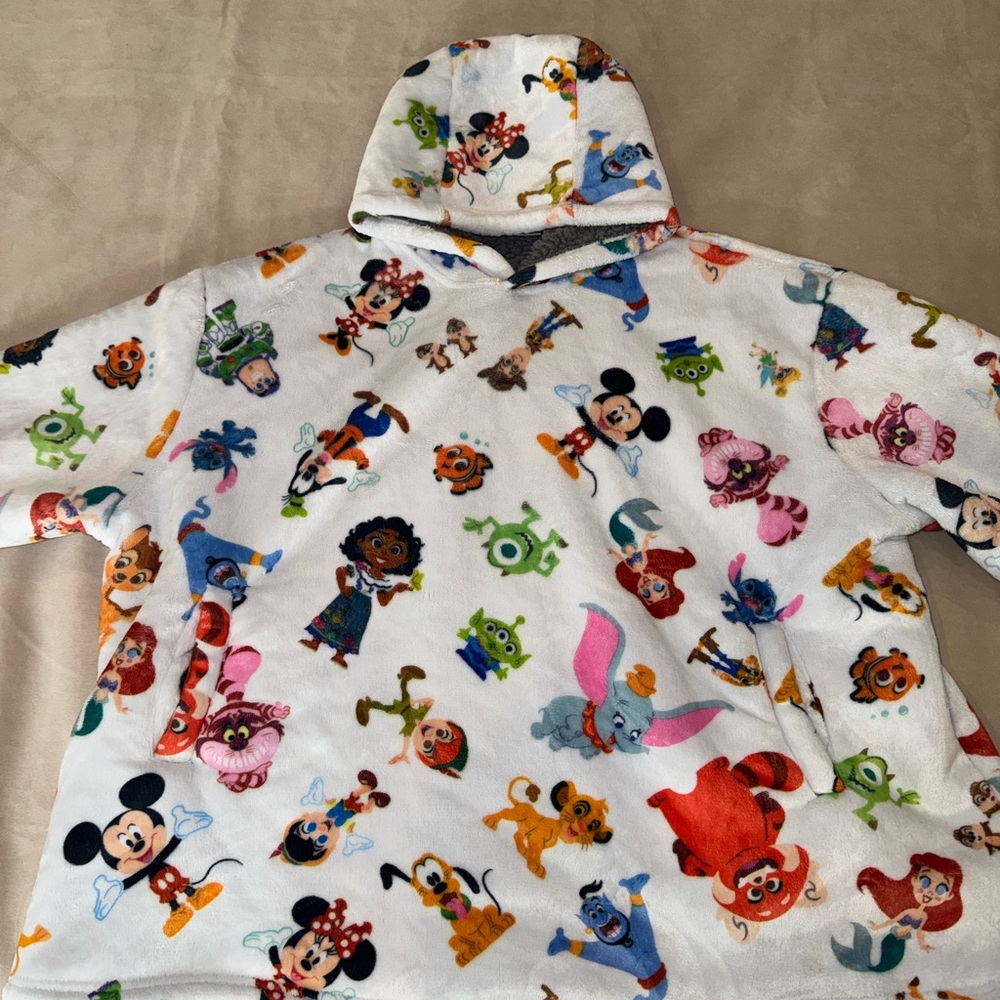 Disney White Hoodie with Colorful Characters